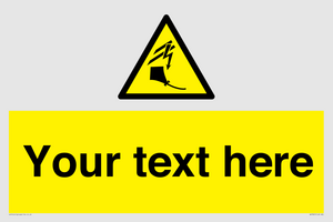 Custom warning kite flying near powerlines